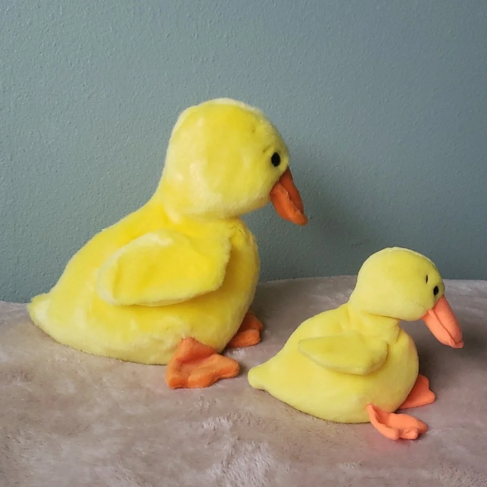 Quackers Buddy & Beanie Set 🦆Ty Plush Yellow Ducks🦆 Gift Toy Collectible, NWT - Picture 15 of 17